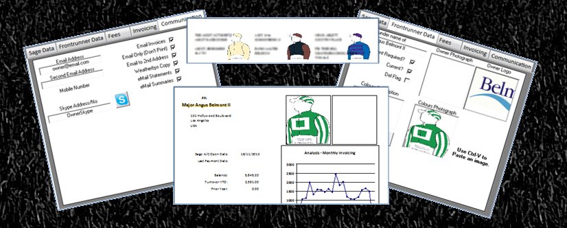 Attach owner's colours and logos, use these in address labels, statements and reports to track accounts over time.