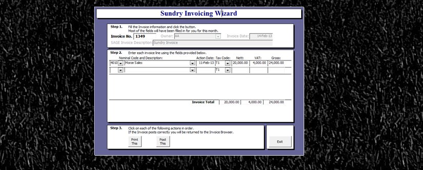 You can also create sundry invoices whenever you need them.